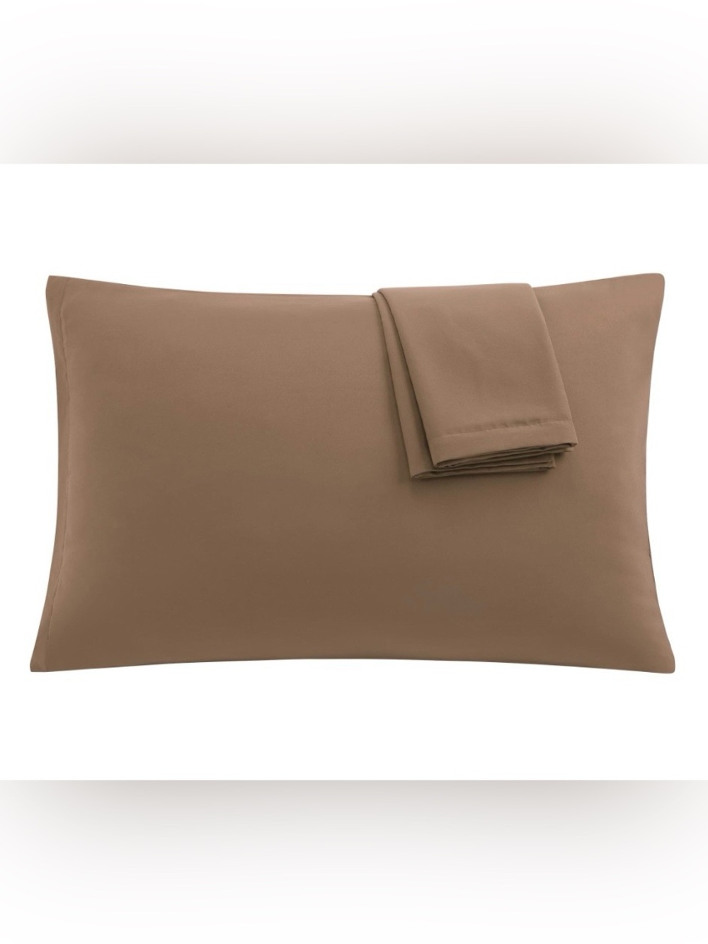 Standard Pillowcases with Zipper 100% Brushed Microfiber 20x26” (2-Pack) BROWN